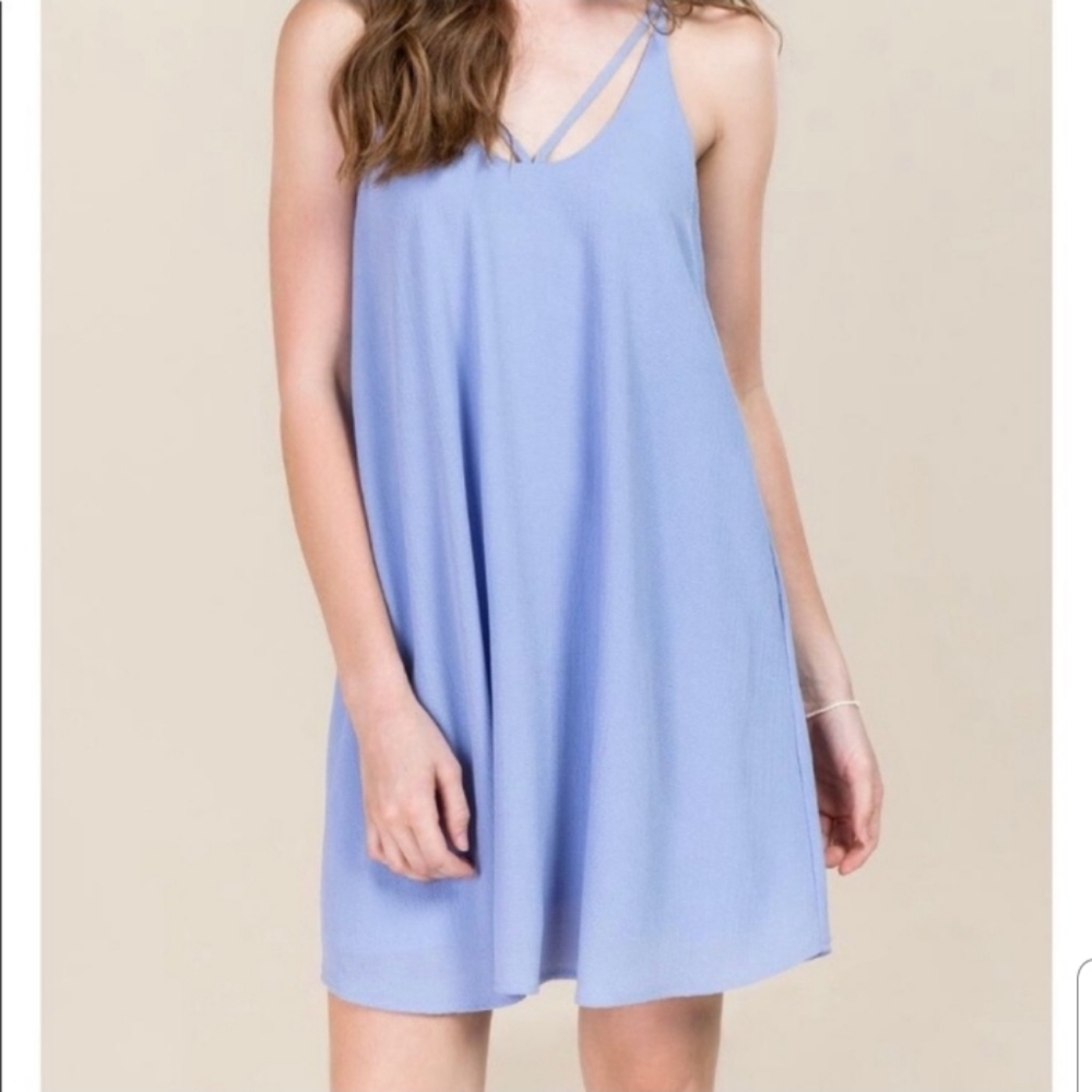 Blue Rain Francescas Periwinkle Dress Small Strappy